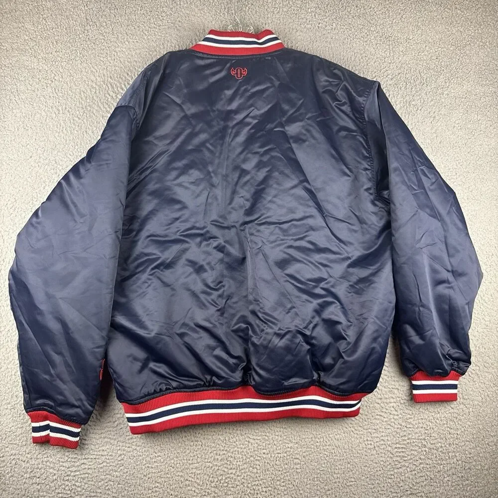 OutKast Clothing Co Satin Bomber Jacket XL Navy ALL PRO 3000 Hip Hop Vintage